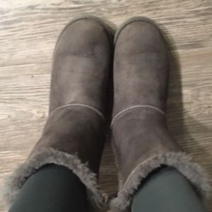 UGG Gray Ribbon Boots